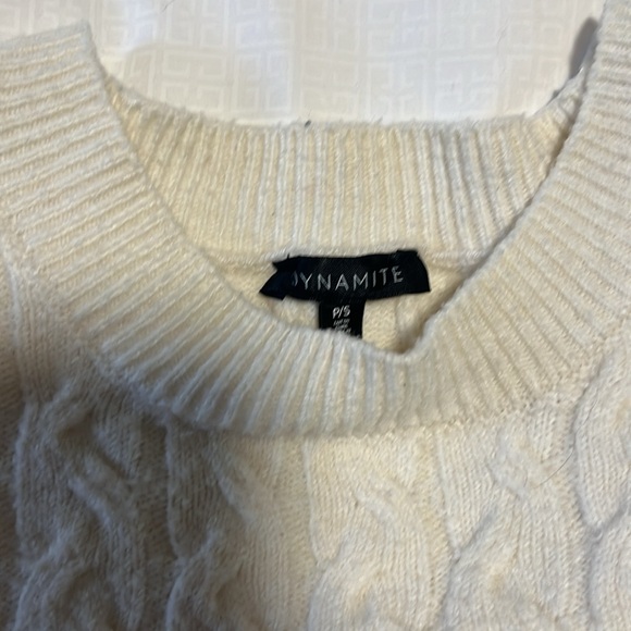 CREAM KNIT SWEATER XS - Picture 2 of 2